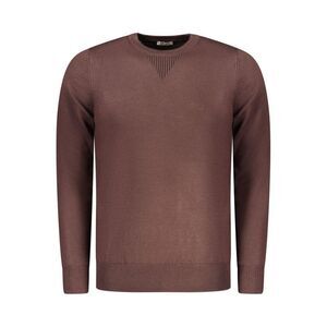 Rifle Viscose Blend Sweater with Ribbed Detailing Men Brown Sweaters